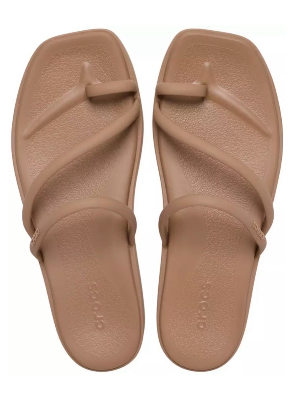 CROCS MIAMI Toe Ring Sandals. Milk chocolate size 9